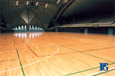 Gymnasium hardwood flooring