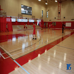 Wooden sports floor for multipurpose gyms